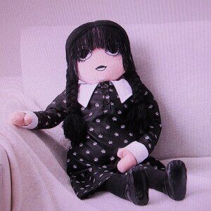 WEDNESDAY ADDAMS  PILLOW DOLL "POTTERY BARN" NEW 2 AVAILABLE IN CLOSET